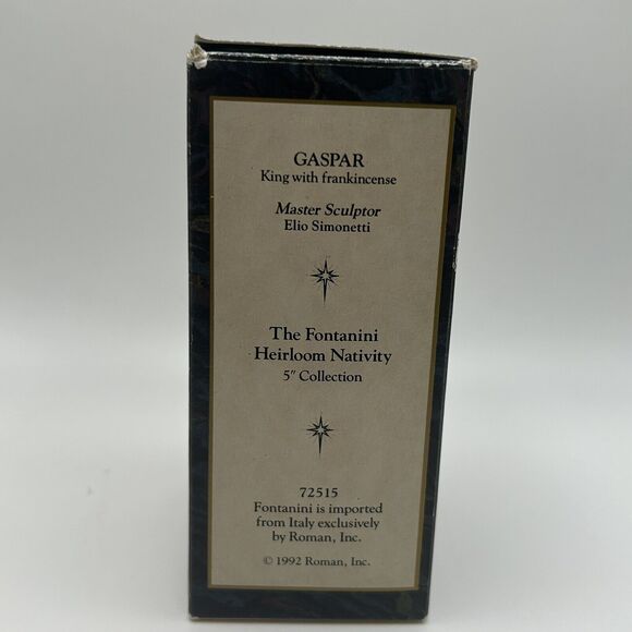 Fontanini GASPAR Wiseman 5" Heirloom Nativity Figure 72515 Italy 1992 - Picture 13 of 13